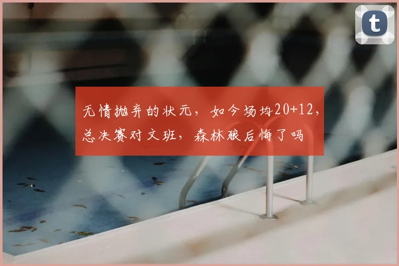 无情抛弃的状元，如今场均20+12，总决赛对文班，森林狼后悔了吗